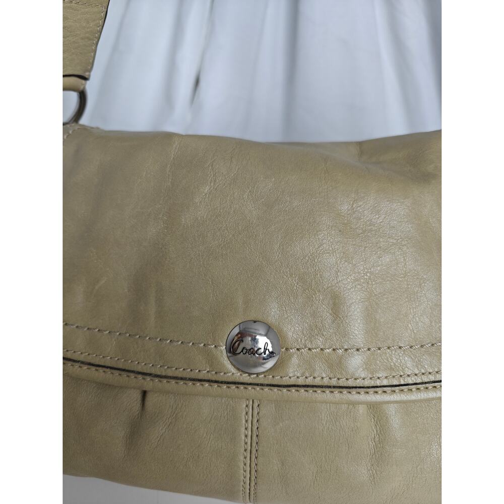Coach Taupe Beige Stone Tan SOHO PLEATED shoulder bag purse D1193-Z18388 - Picture 2 of 15